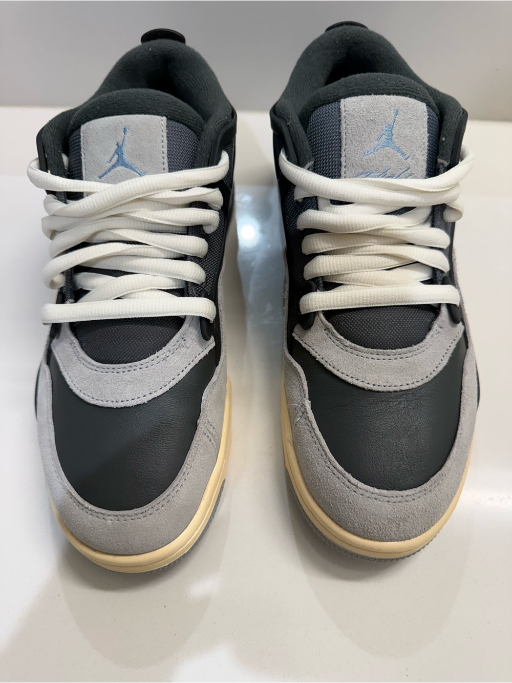 Jordan Retro Low Top Sneakers - Gray/Black/White